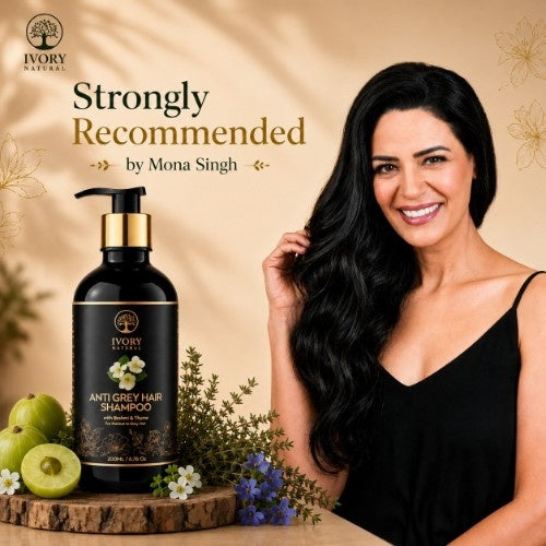 Ivory Natural Anti Grey Hair Shampoo Recommends by Mona Singh 
