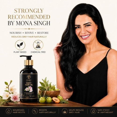 Ivory Natural Grey Hair Oil Recommend By Mona Singh 