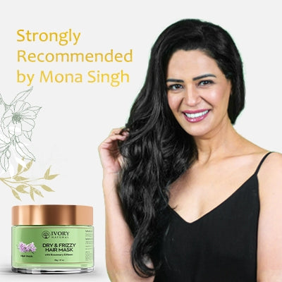 Ivory Natural - Mona image with frizzy Hair mask