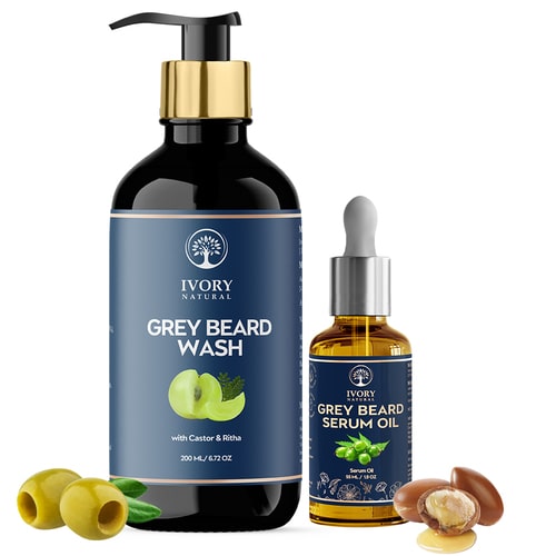 Anti Grey Beard Combo (Serum Oil & Wash)