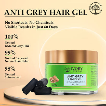 Ivory Natural - Costumers Results - silver hair gel - gel for gray hair 