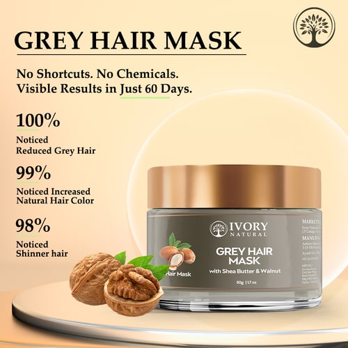 Grey hair mask - visible result in 60 days 