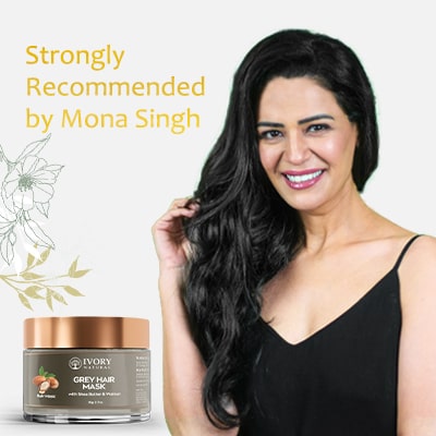 Grey hair mask recommended by mona singh