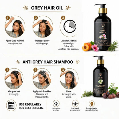 Grey Hair Oil & Grey Hair Shampoo How to Use 
