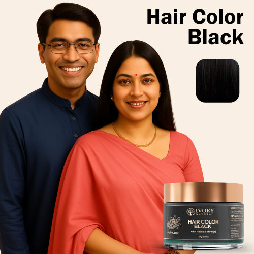 Ivory Natural Black Hair Color Sample Image