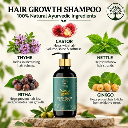 Ingredients of Ivory Natural Hair Growth Shampoo Organic