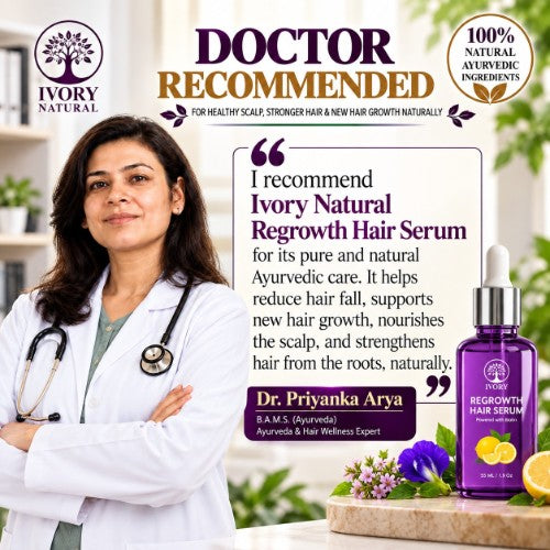Dr. Priyanka Aya Recommends Ivory Natural Hair Regrowth Serum Organic