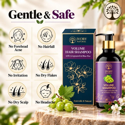 Ivory Natural Hair Volume Shampoo Organic - Gentle and Safe 