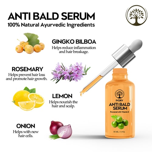 Ingredients used in Ivory natural Anti bald Serum 