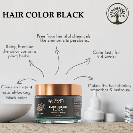 Ivory Natural Black hair color 