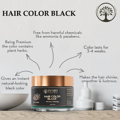 Ivory Natural Black hair color 
