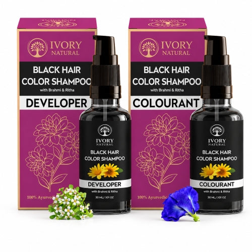 Ivory Natural Black Hair Color Shampoo Main Image