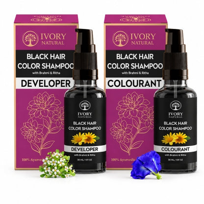 Ivory Natural Black Hair Color Shampoo Main Image