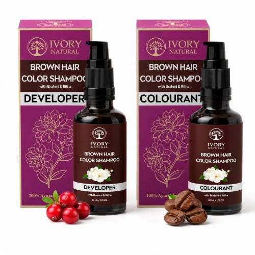 Ivory Natural Brown hair Color Shampoo Main Image