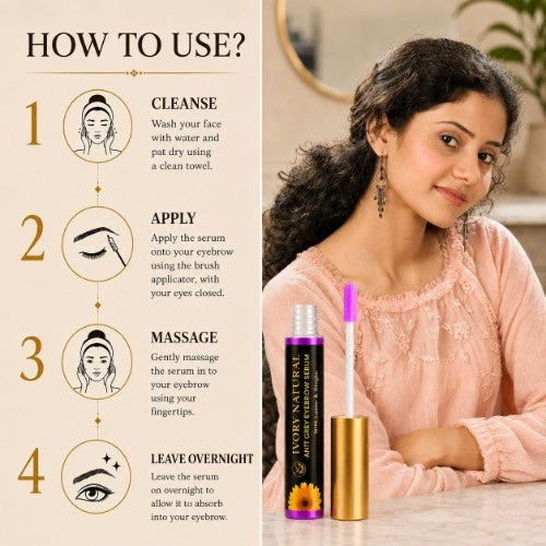 How to Use Ivory Natural Anti Grey Eyebrow Serum 