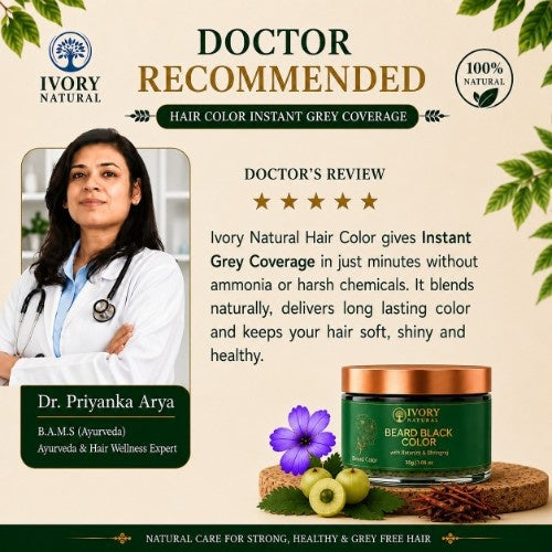 Dr. Priyanka Arya Recommends Ivory Natural Beard Black Color