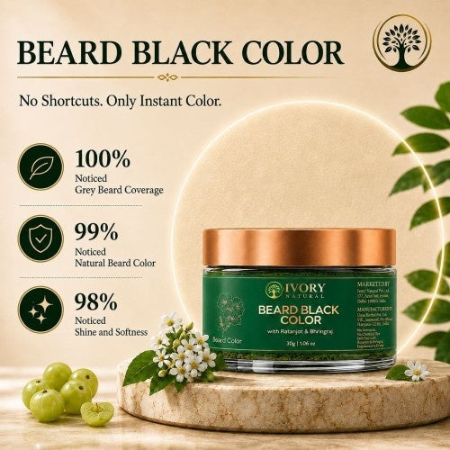 Visible Result of Ivory Natural Beard Black Color