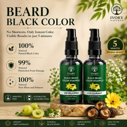 USP of Ivory Natural Black Beard Color Shampoo