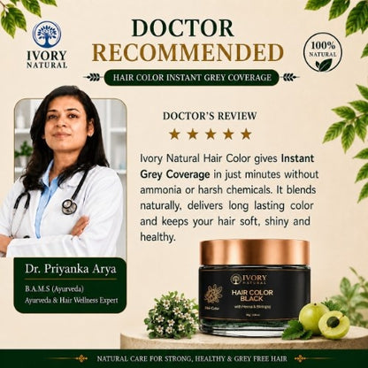 Dr. Priyanka Arya Recommends Ivory Natural Black Hair Color
