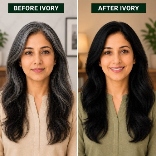 Ivory Natural Black Hair Color Female Testimonial After Before  