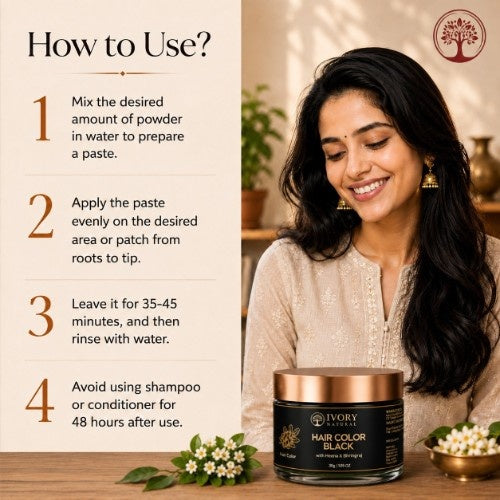 How to Use Ivory Natural Black Hair Color 