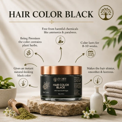 Key Features Ivory Natural Black Hair Color 
