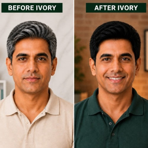 Ivory Natural Black Hair Color Male Testimonial Before After 