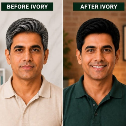 Ivory Natural Black Hair Color Male Testimonial Before After 