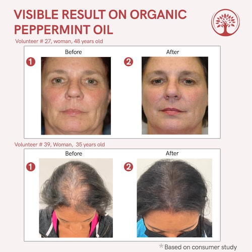 visible result of peppermint essential oil