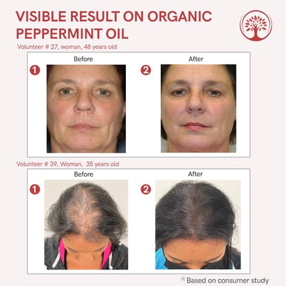 visible result of peppermint essential oil