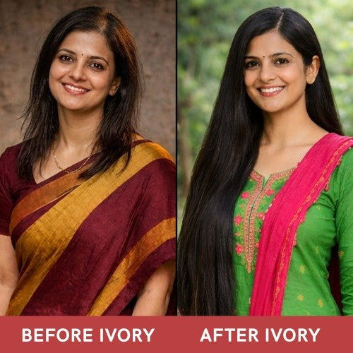 Ivory Natural Original Adivasi Hair Shampoo Before and After