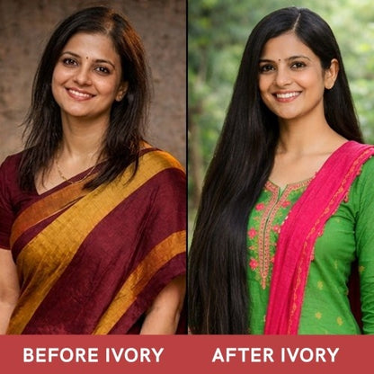 Ivory Natural Original Adivasi Hair Shampoo Before and After