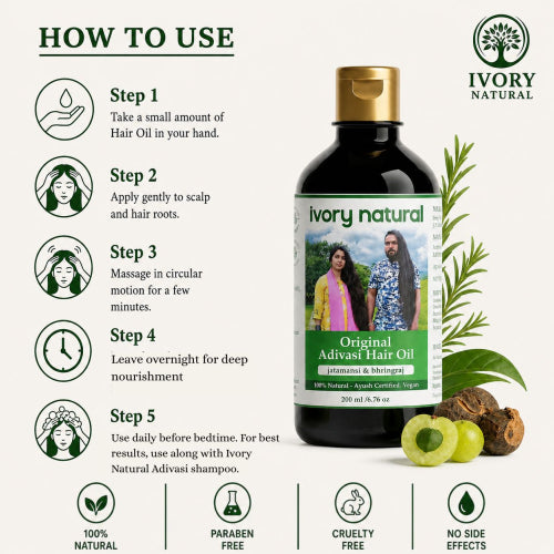 Original Adivasi Hair Oil Hoe to Use