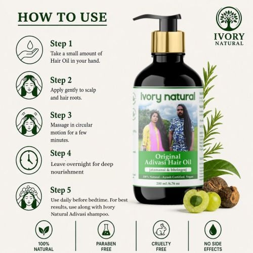 Original Adivasi Hair Oil Hoe to Use