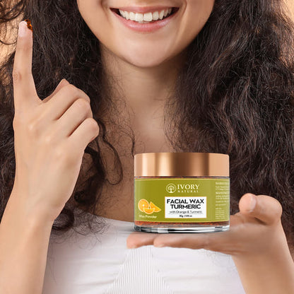 Ivory Natural Facial Wax with Turmeric Powder Image