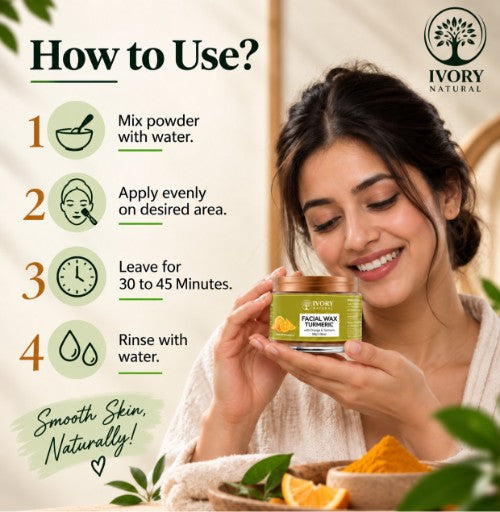 How to Use Ivory Natural Turmeric Facial Wax Powder