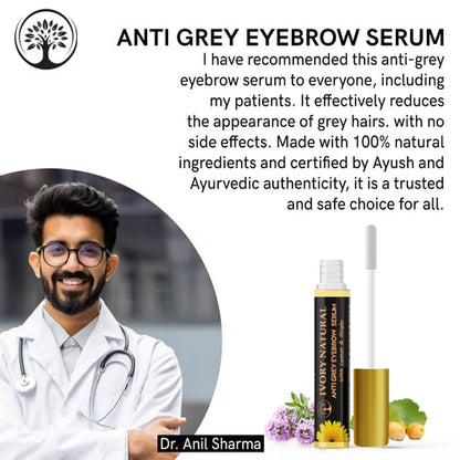 recommended by doctors for Ivory Natural Anti Grey Eyebrow Serum