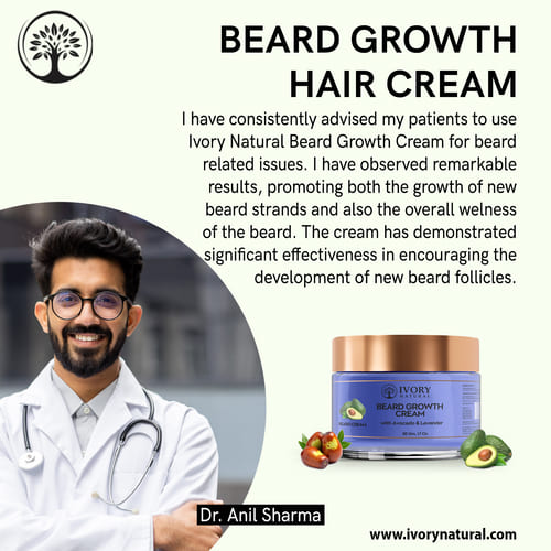 Ivory Natural -  best beard thickening cream - cream to help beard growth - cream to help grow facial hair - cream to make beard grow