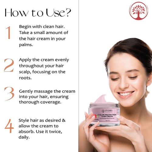 Ivory Natural - Color Protection Cream hair cream  - Ingredients - How to use