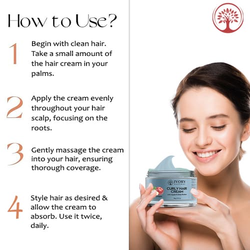 Ivory Natural - Curly Hair Cream  - Ingredients - Results - How to use 