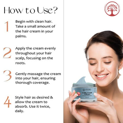 Ivory Natural - Curly Hair Cream  - Ingredients - Results - How to use 