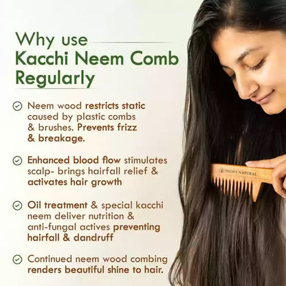 Beard Neem Kacchi Wooden Comb
