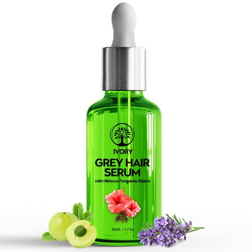 Anti Grey Hair Serum Organic (100% Ayush Ministry Certified) - For Premature Greying, Restores Natural Black Hair Color (Both Men & Women)