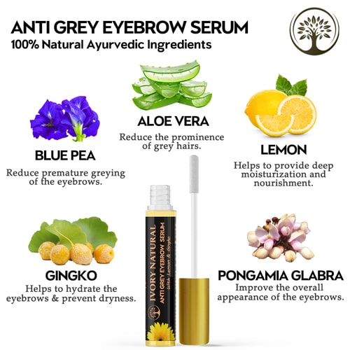 ingredients used in Ivory Natural Anti Grey Eyebrow Serum 