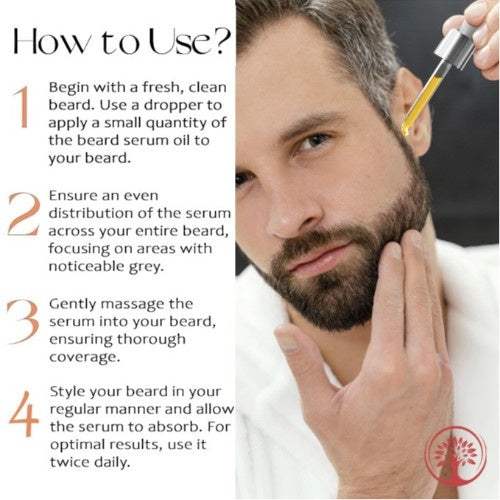 Ivory Natural Grey Beard Oil Serum How to Use