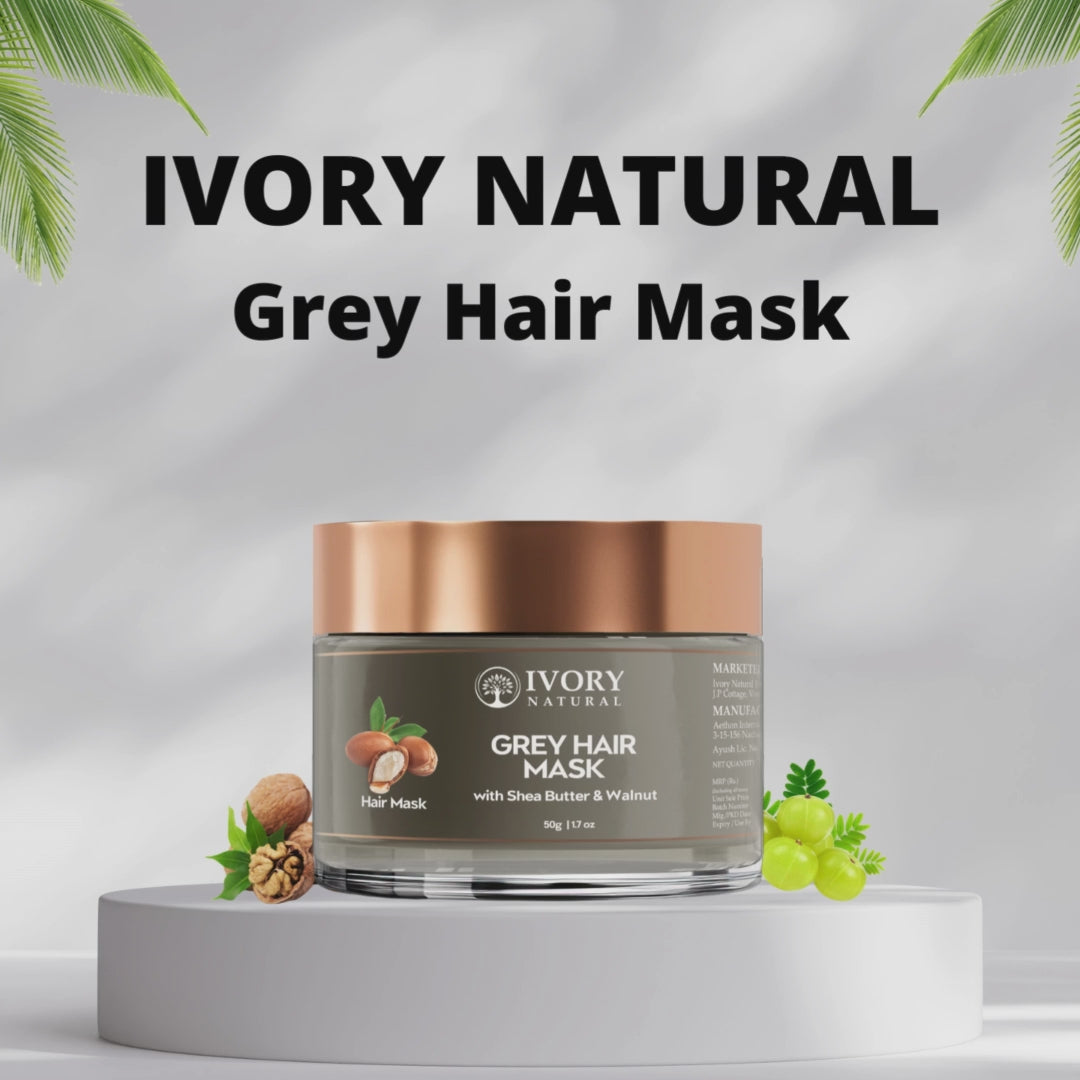 Ivory Natural Grey Hair Mask Video