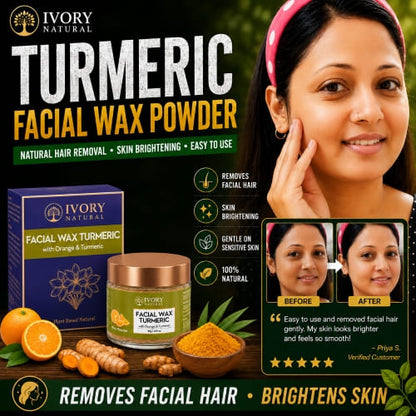 Ivory Natural Facial Wax with Turmeric Powder - Video 