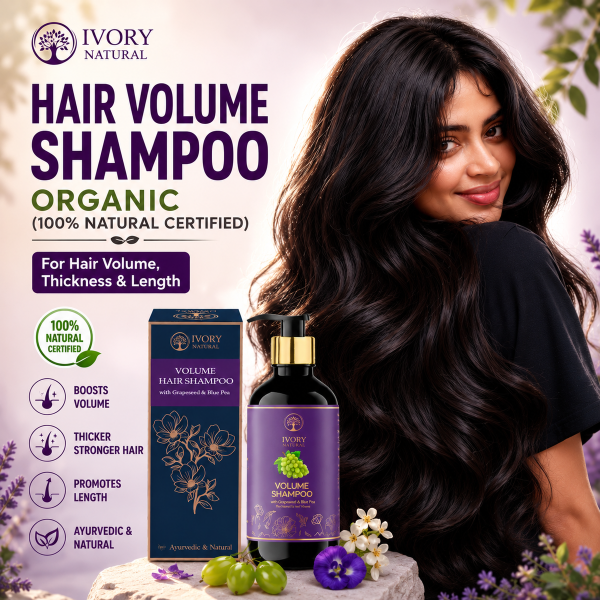 Ivory Natural Hair Volume Shampoo - Video 