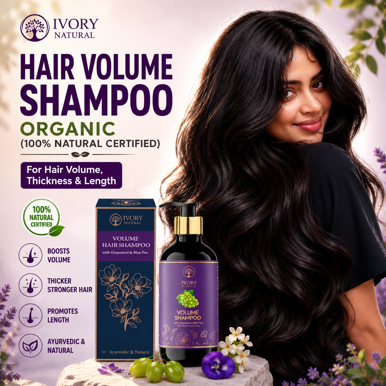 Ivory Natural Hair Volume Shampoo - Video 