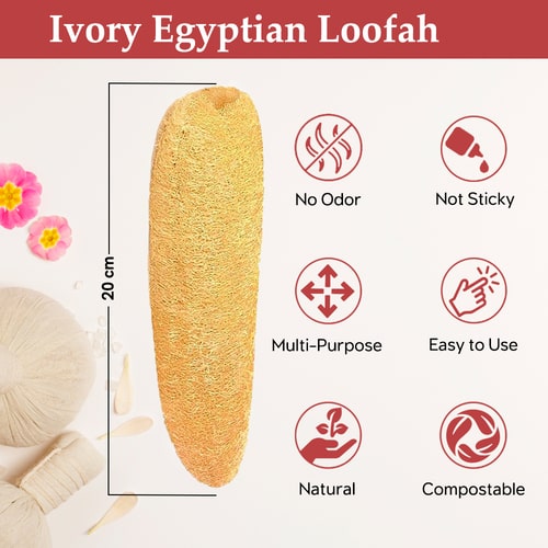 Ivory Natural Natural Egyptian Loofah Body Scrubber 